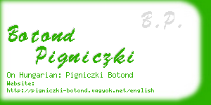 botond pigniczki business card